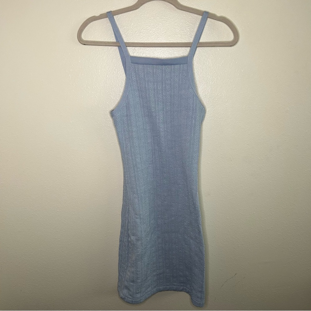 Zara baby blue knit dress